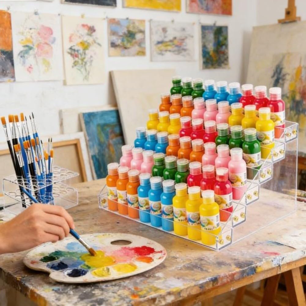 Organizador Acrílico Transparente 6 Niveles para Pinturas