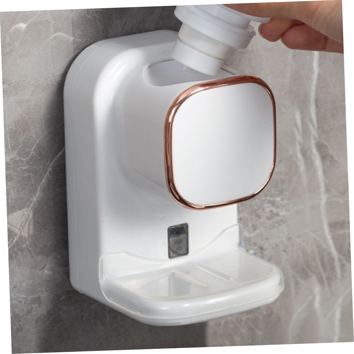 IMIKEYA Distributeur De Dentifrice Mural Électrique Avec Presse-tube Intégré Outil Pratique Pour Presser Le Dentifrice Support Mural Pour Salle De Bain