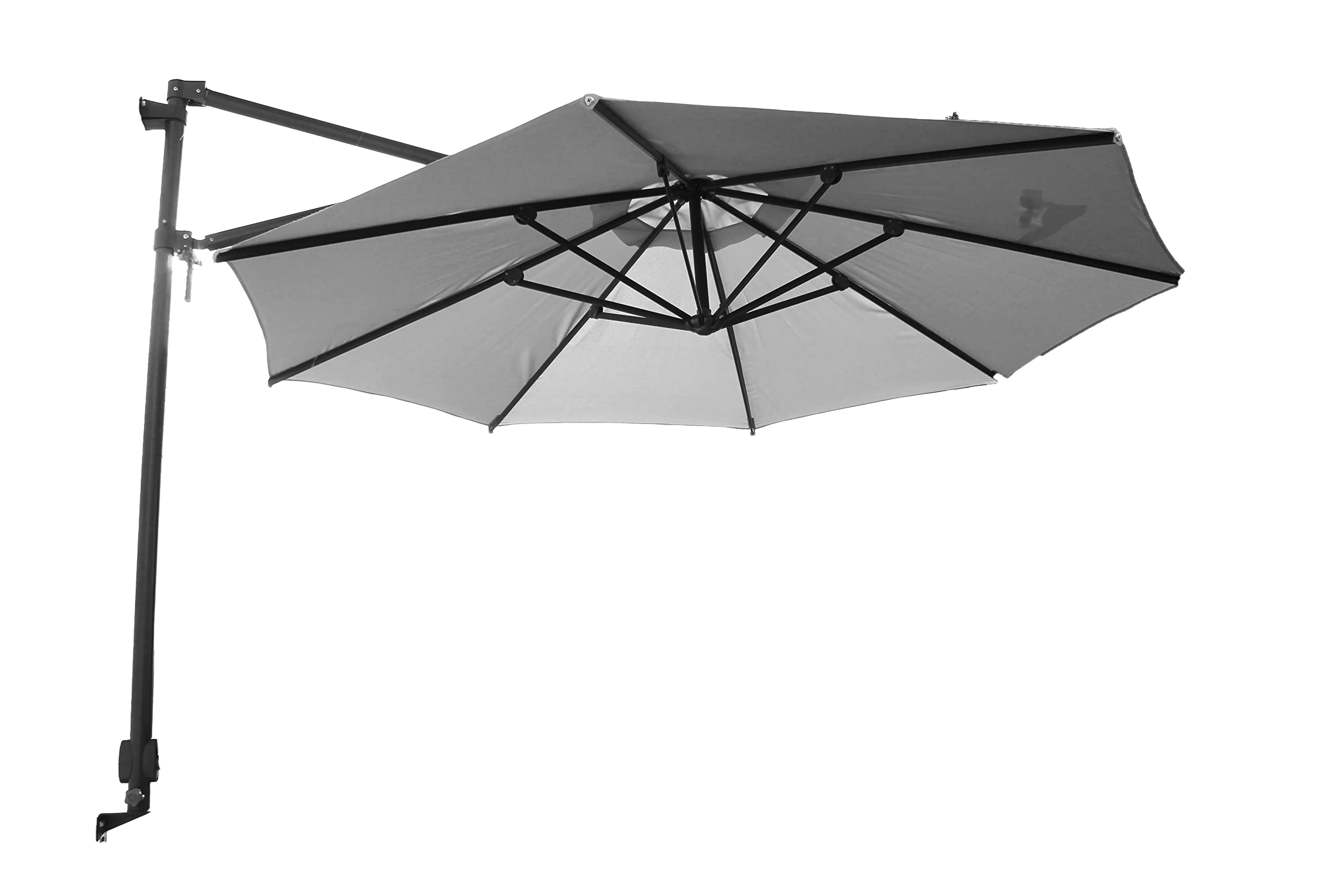 TURINO 3m Charcoal Wall Mountable Cantilever Garden Parasol