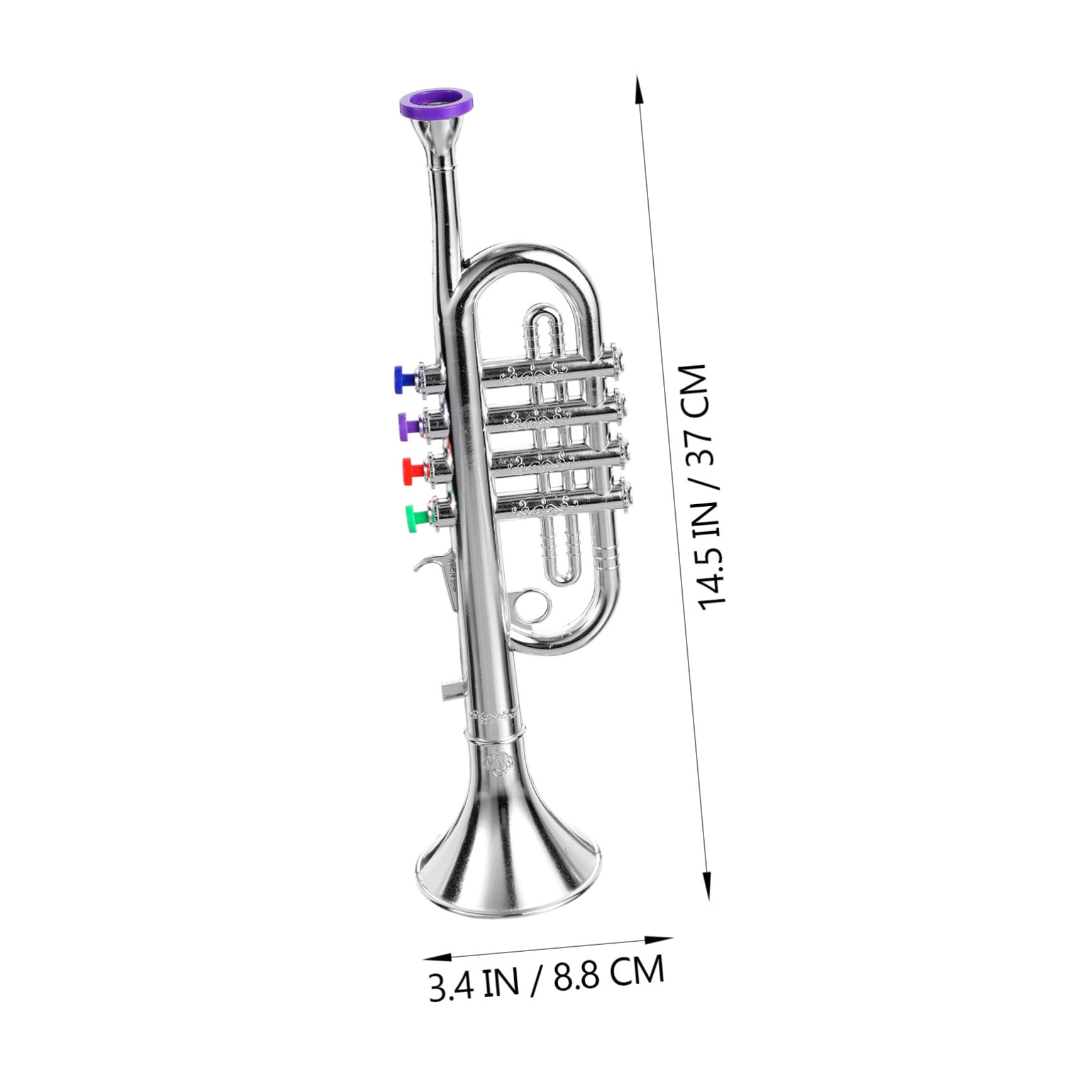 Tromba di Plastica per Ragazzo Ragazza Giocattolo Tromba Realistico Squisito Giocattolo Musicale Strumento per Apprendimento Musicale