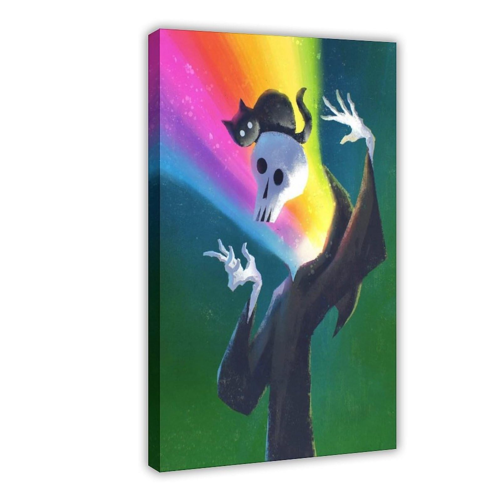 Bareronor Ghosts And Cats Funny (7) Canvas Poster Bedroom Decor Landscape Office Room Decor Gift 24" L X 36" W