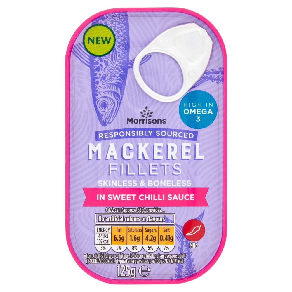 Morrisons Mackerel Fillets in Sweet Chilli Sauce, 125g