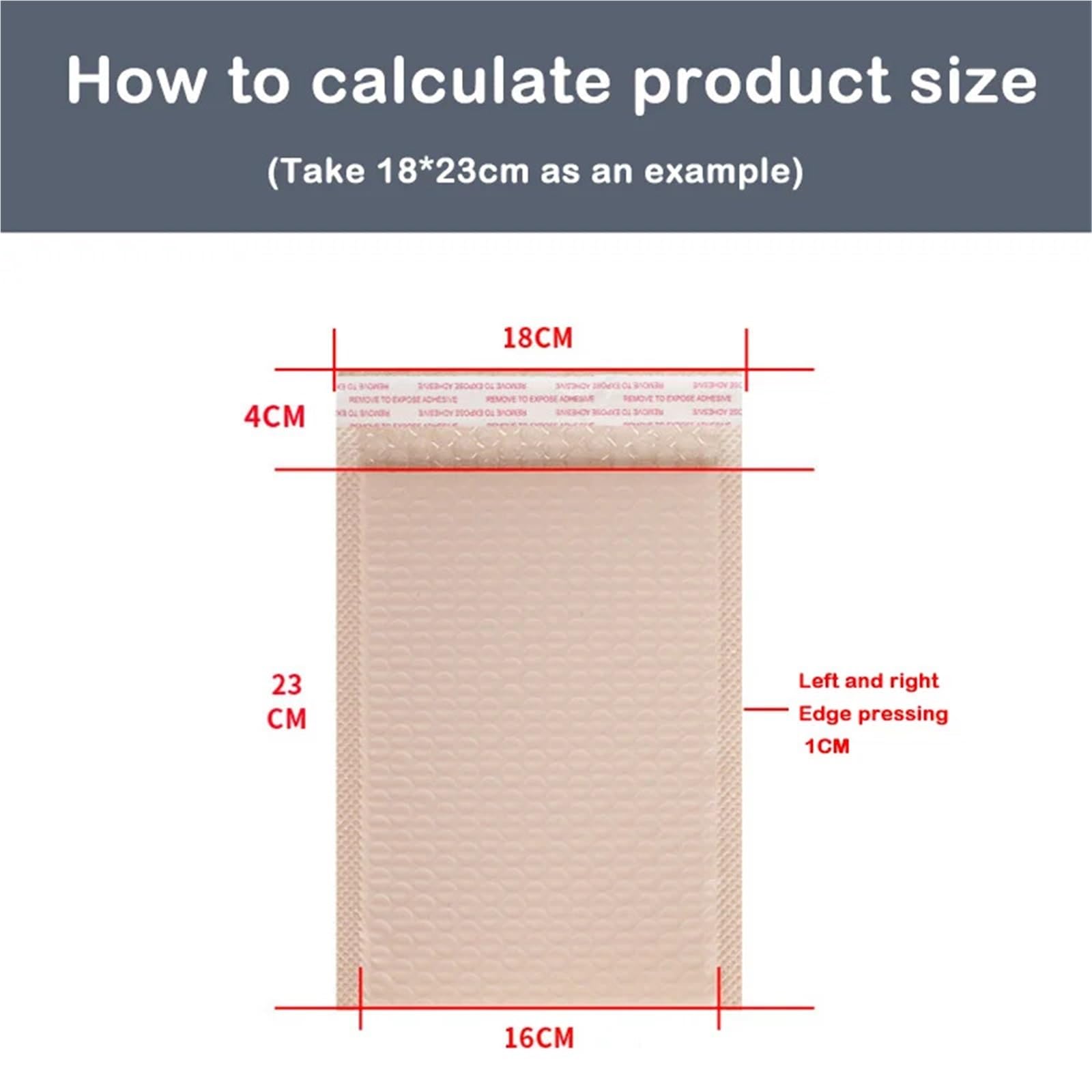 Buste imbottite in polietilene da 100 pezzi a bolle d'aria sfuse Sacchetti postali in plastica a for la spedizione Imballaggio Maile Autosigillante per Imballaggio(Light pink,20 * 25cm)