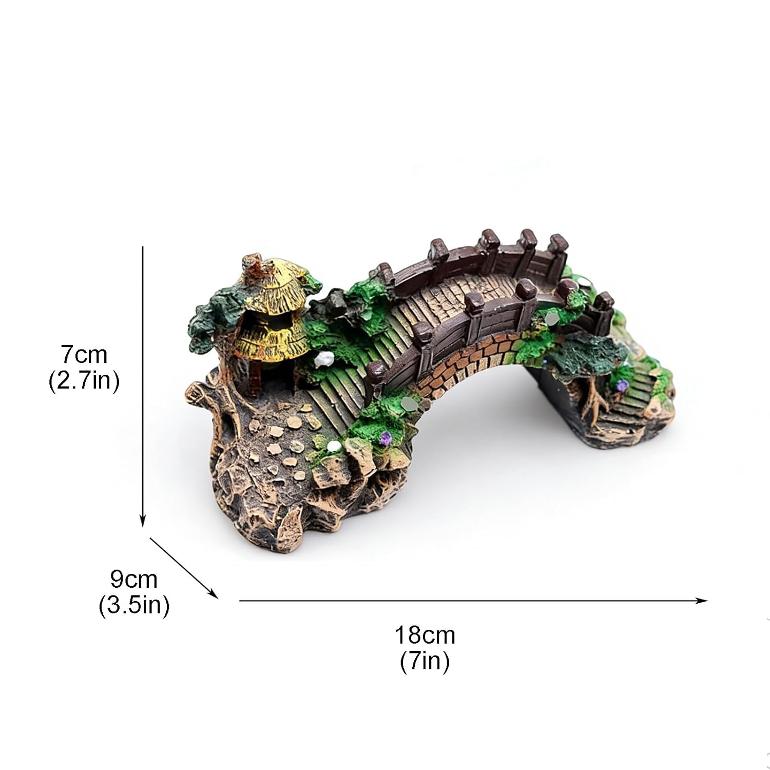 Fish Tank Decor Rocks, Large Aquarium Decorations, Landscape Rock for Betta Snails Turtle Hiding Playing Basking and Resting Spots(18cm)