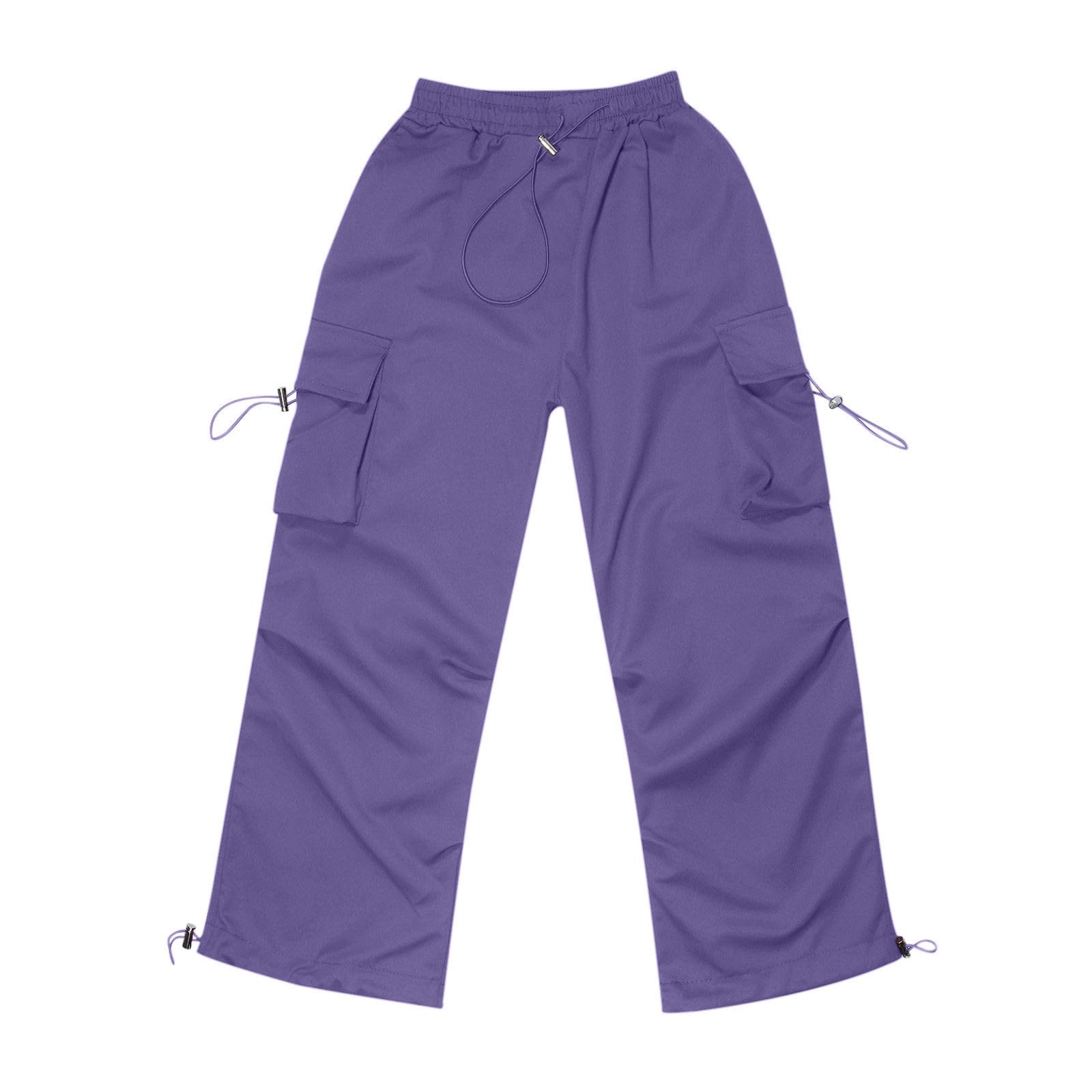 Pantalones cargo para niña, pantalones de ocio, hip hop, pantalones deportivos con elástico para correr, pantalones de entrenamiento, adolescentes, pantalones cargo