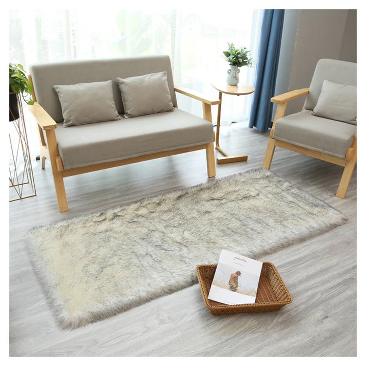 Tapis fausse fourrure doux pour réchauffer l'ambiance de la chambre des enfants
