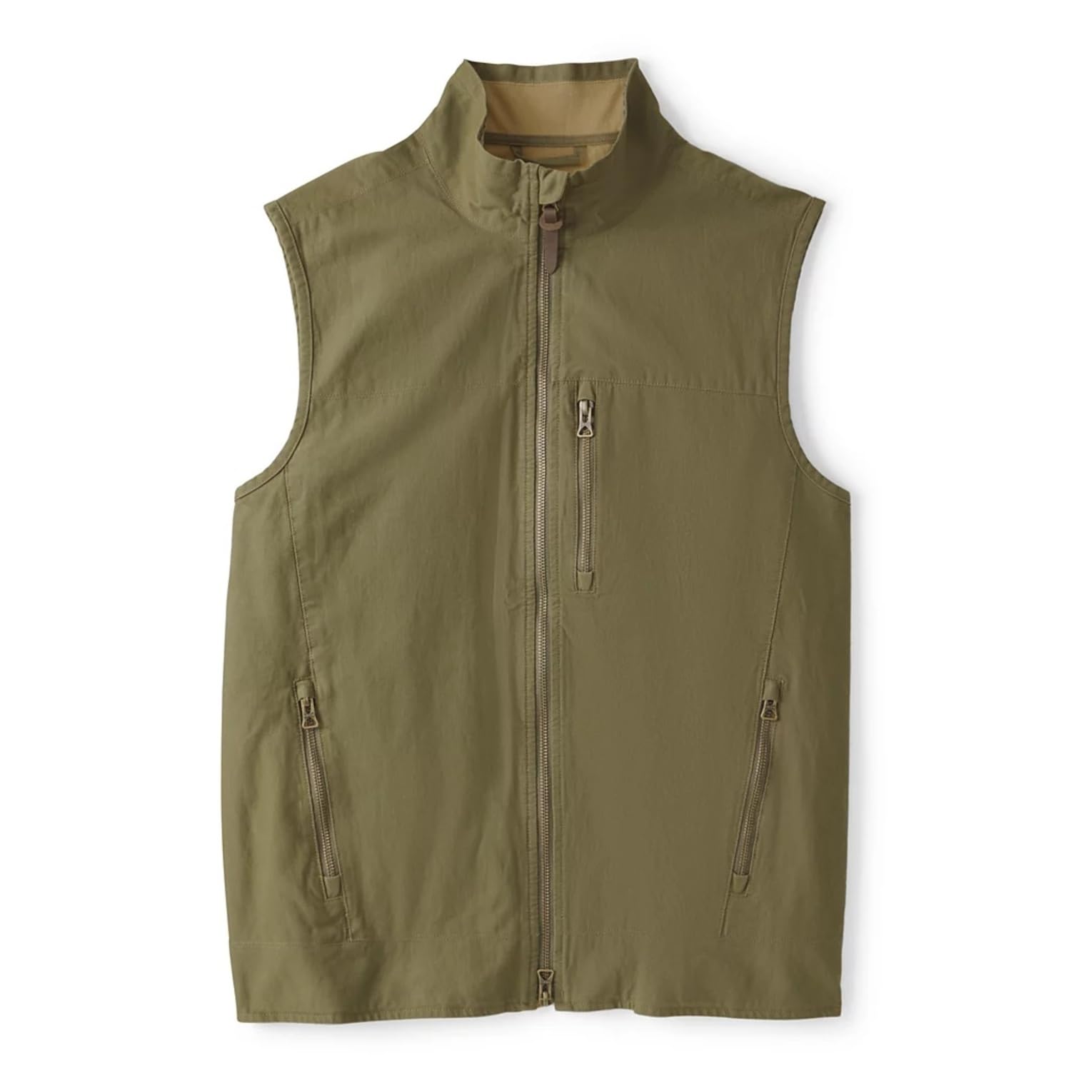 Orvis Briar Vest for Men, Active Fit, Bramble-Proof Stretch Cotton, Microfleece Lining, Brass Zipper, Multiple Pockets