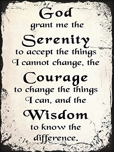 Shawprint GOD GRANT ME SERENITY RETRO METAL TIN FRIDGE MAGNET, 100mm x 75mm, Novelty Gift