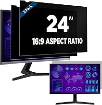 Magicmoon 2-Pack 24 Inch Computer Privacy Screen Filter, Anti-Spy/Glare Protector Film for Widescreen Monitor with 16:9 Aspect Ratio (Width x Height: 531mm x 298mm)