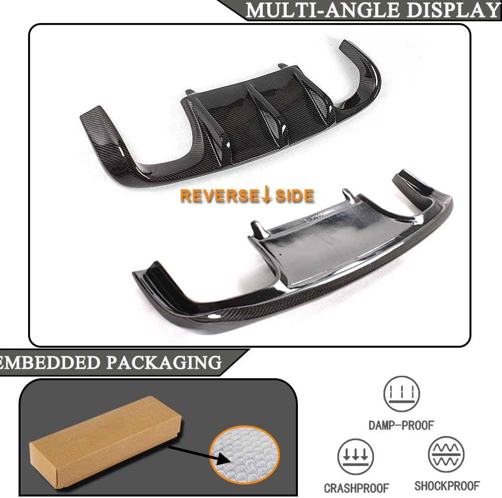 Carbon Fiber Rear Diffuser fits for BMW 3 Series E92 E93 M3 2Door 2008-2013 Lower Bumper Lip Spoiler Body Kit Factory Outlet