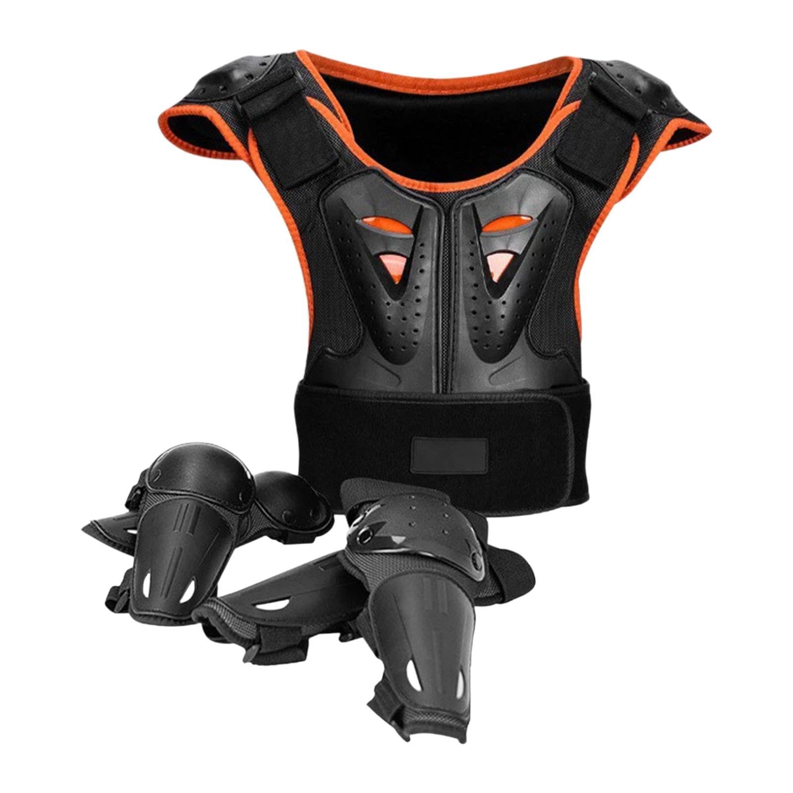 rockible Combinaison de Protection pour Enfants, Protection de la Poitrine, de la Colonne vertébrale, du Dos, des genouillères et des coudières pour Le