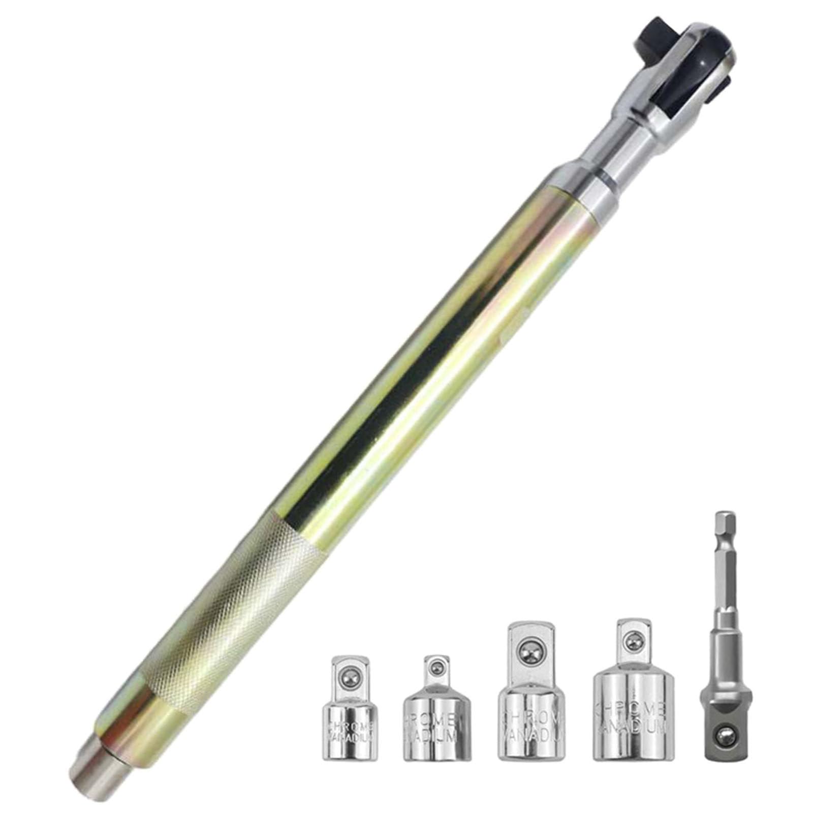 Przedłużka Klucza Udarowego Offset 1/2 Cala, Z Uniwersalnymi Adapterami Napędu Kwadratowego 3/8", 1/4", Wielofunkcyjny Adapter Nasadowy Do Elektrycznego Klucza Grzechotkowego