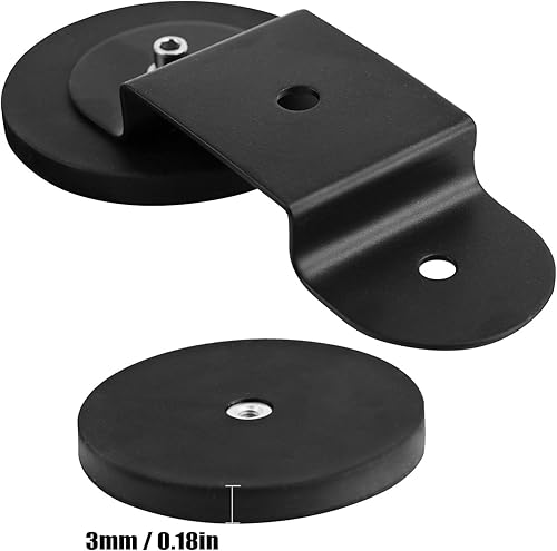 Miniatura 5 de PACEWALKER Soporte de barra de luz magnética, 2 soportes universales de montaje de luz de trabajo, soporte fuerte con funda de goma para lámpara de