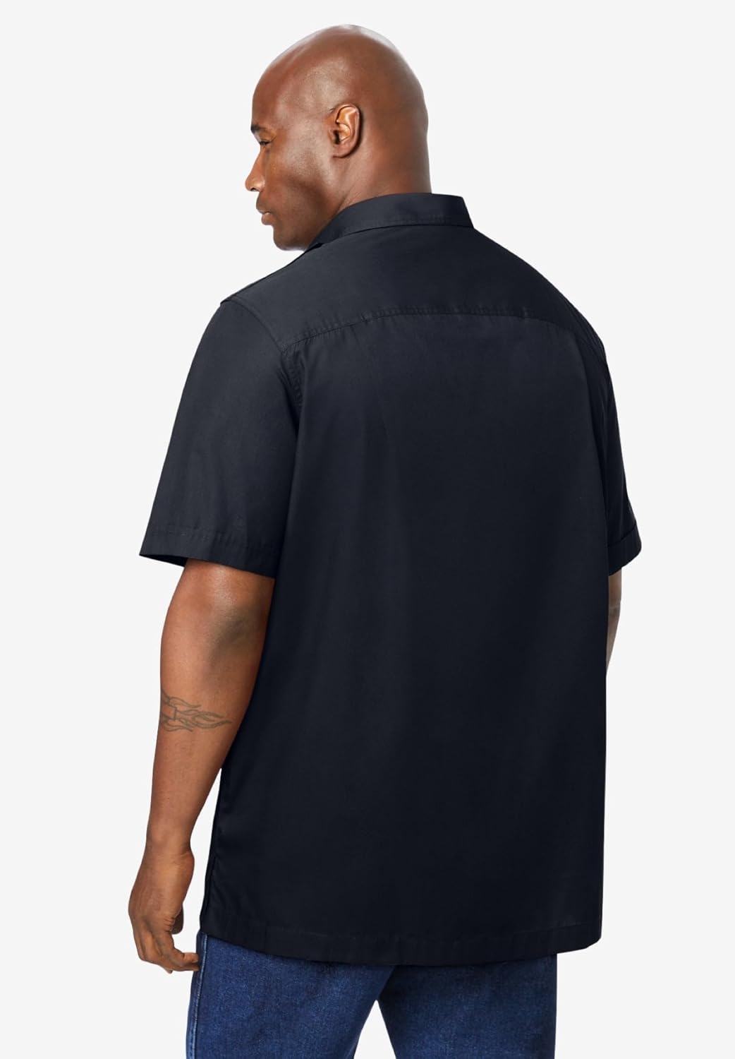 Boulder Creek by Kingsize Men's Big & Tall Short-Sleeve Pilot Shirt
