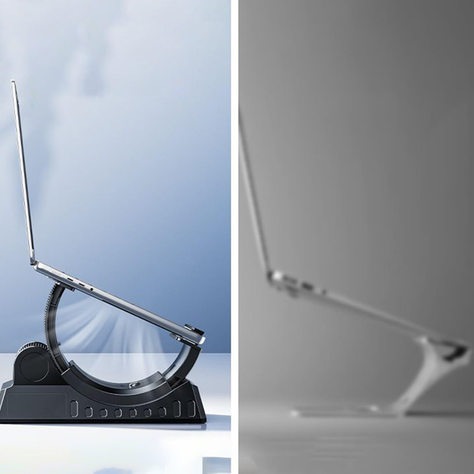 Base Di Supporto Per Alzare Il Laptop Regolabile E Pieghevole A Forma Di C | Base di Supporto per Laptop Per Casa Ufficio Divano Auto