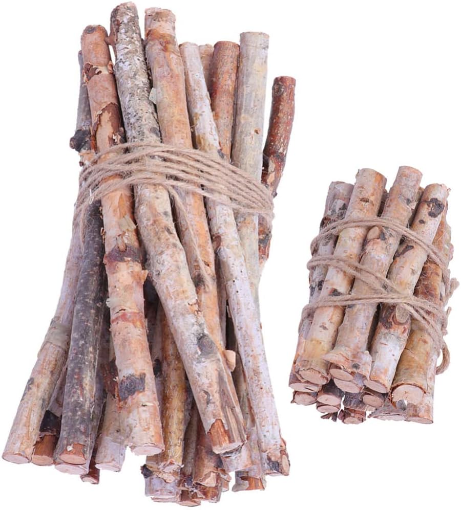 DOITOOL 40pcs Lifelike Birch Logs for Rustic Home Decor Dried Branches for Christmas Decorations Elegant Vase Fillers for Weddings and Events Lengths