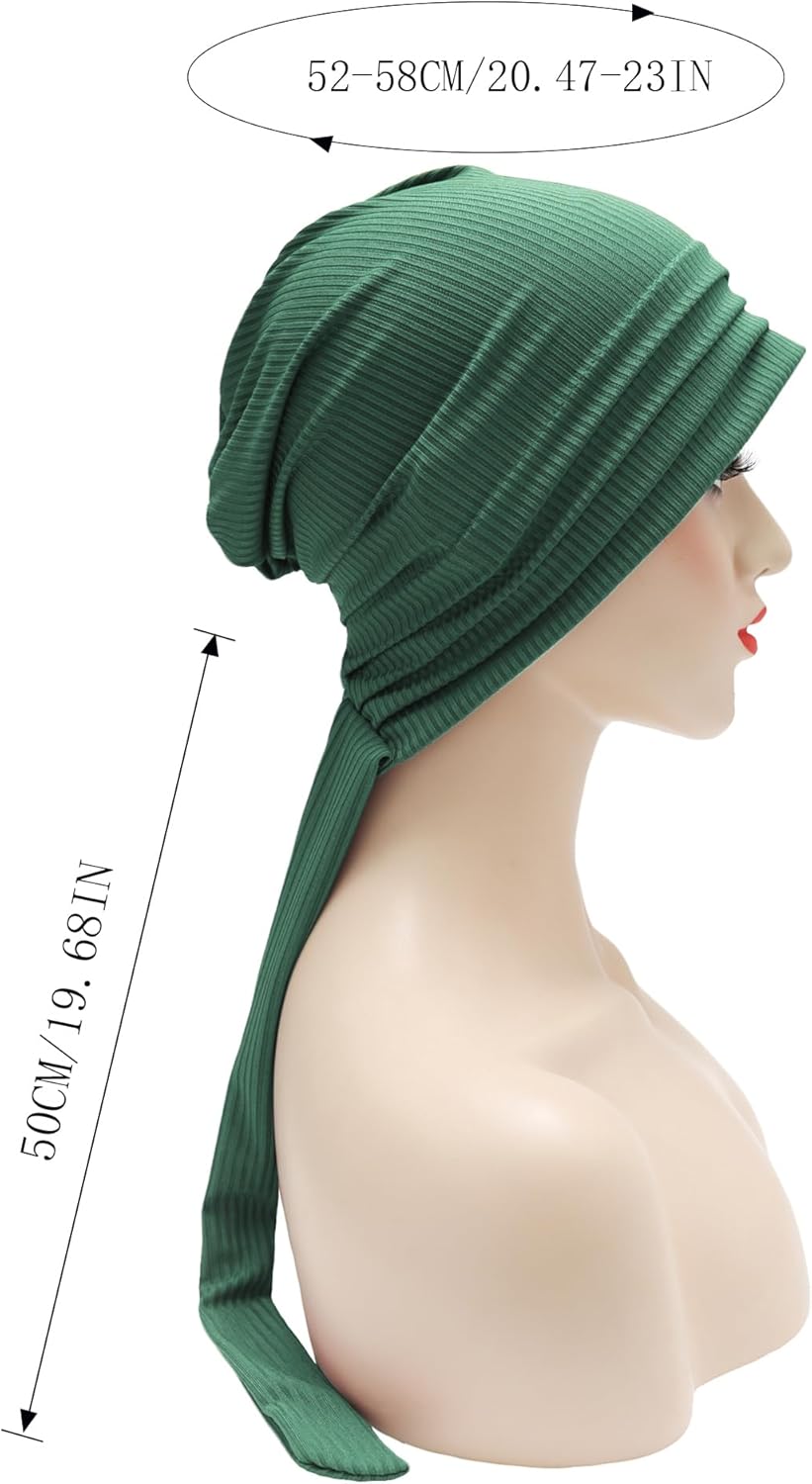 ZLYC Chemo Headwear for Women Soft Head Scarf Headwraps Beanie Hat Stretch Skull Cap - Image 6