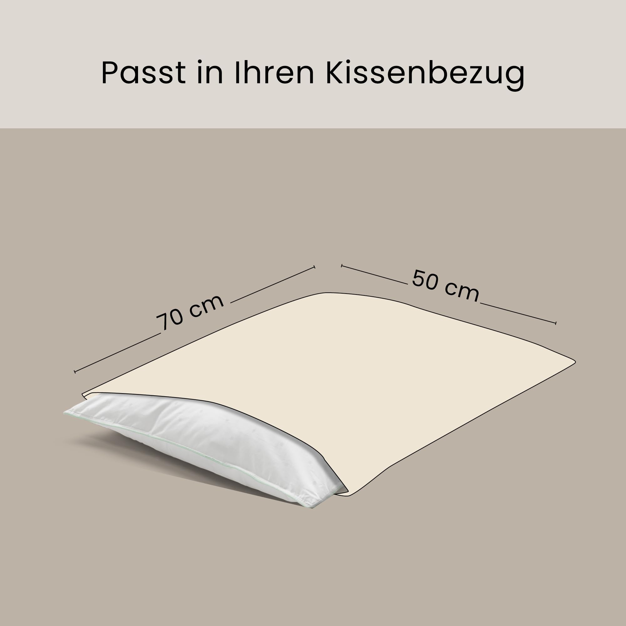 FOSSFLAKES Side Sleeper Pillow 50 x 70 cm, Neck Support Pillow