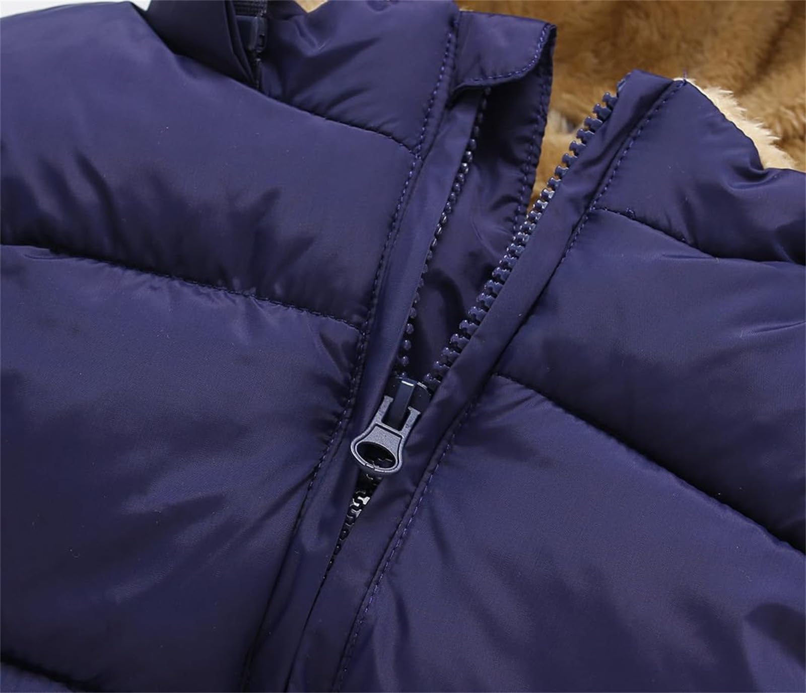 Generisch Chaqueta de invierno para niña, abrigo de bebé, chaleco para niños y niñas, chaleco de forro polar, chaqueta sin mangas para niños pequeños, abrigo con desmontable