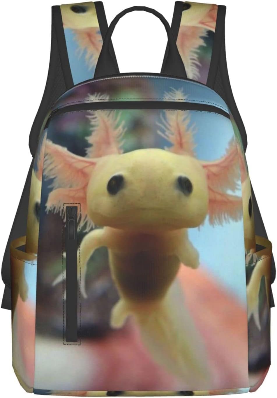 bassyil Cute Axolotl Backpack Bookbag Laptop Backpacks Multipurpose Daypack For Boys Girls School Men Women Picnic Travel Hiking
