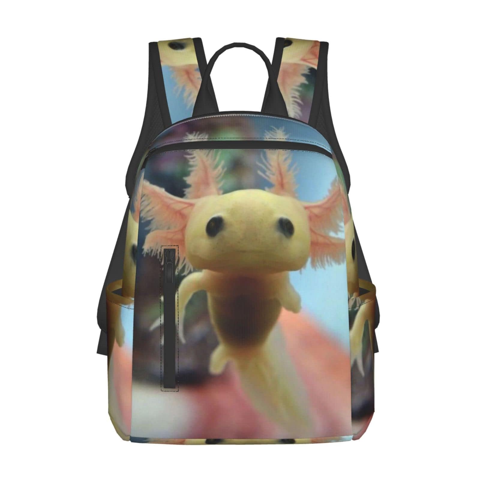 bassyil Cute Axolotl Backpack Bookbag Laptop Backpacks Multipurpose Daypack For Boys Girls School Men Women Picnic Travel Hiking