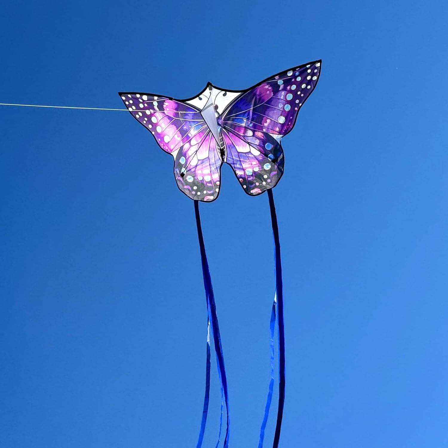 Butterfly Kites for Kids and Adults, Easy to Fly Large Single Line Kite for Boys and Girls - 55" x 28" Beach Kite for Beginners, 300ft String Handle Included