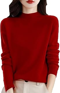 HUEAHDOU Cashmere Sweaters for Women Long Sleeve Crewneck Soft Warm Pullover Tops Casual Lightweight Oversized Knit Sweater
