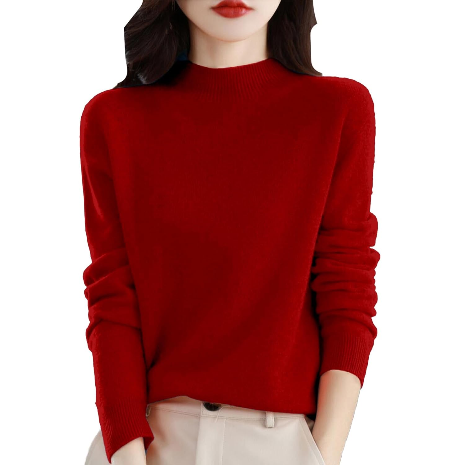 Cashmere Sweaters for Women Long Sleeve Trendy Jumper Knitted Pullover Soft Warm 100 Cashmere Sweater Tops