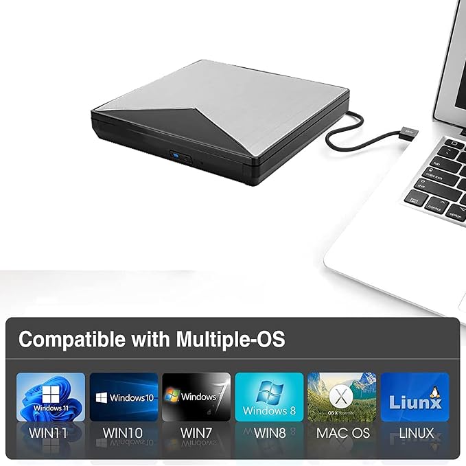 Unidad DVD externa portátil USB 3.0 slim Zopsc-1 miniatura 8