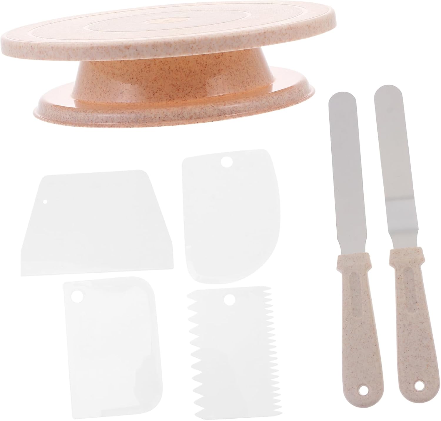 Decorating Table Set Cake Decorating Supplies Turntable Stand Double Bearings Silent Rotation