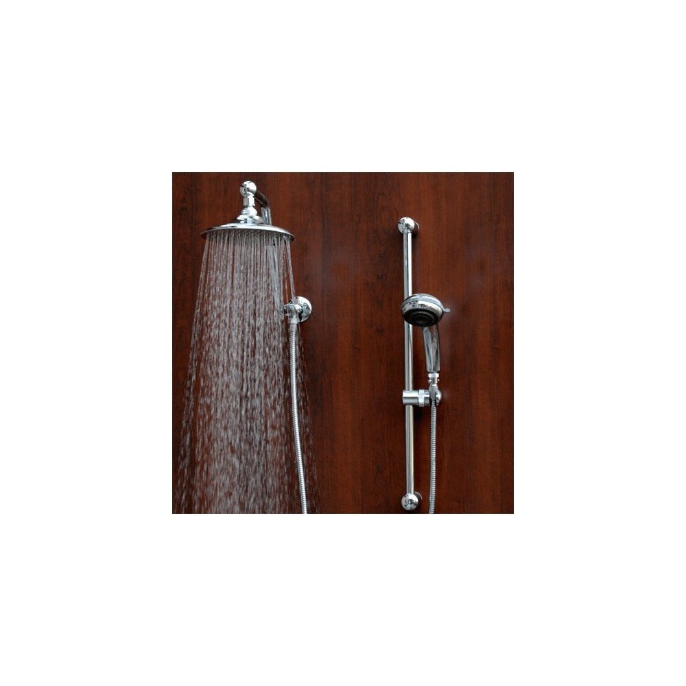 Chrome Atlantis 7 Rain Head Shower System with Hand Held Amazon.in