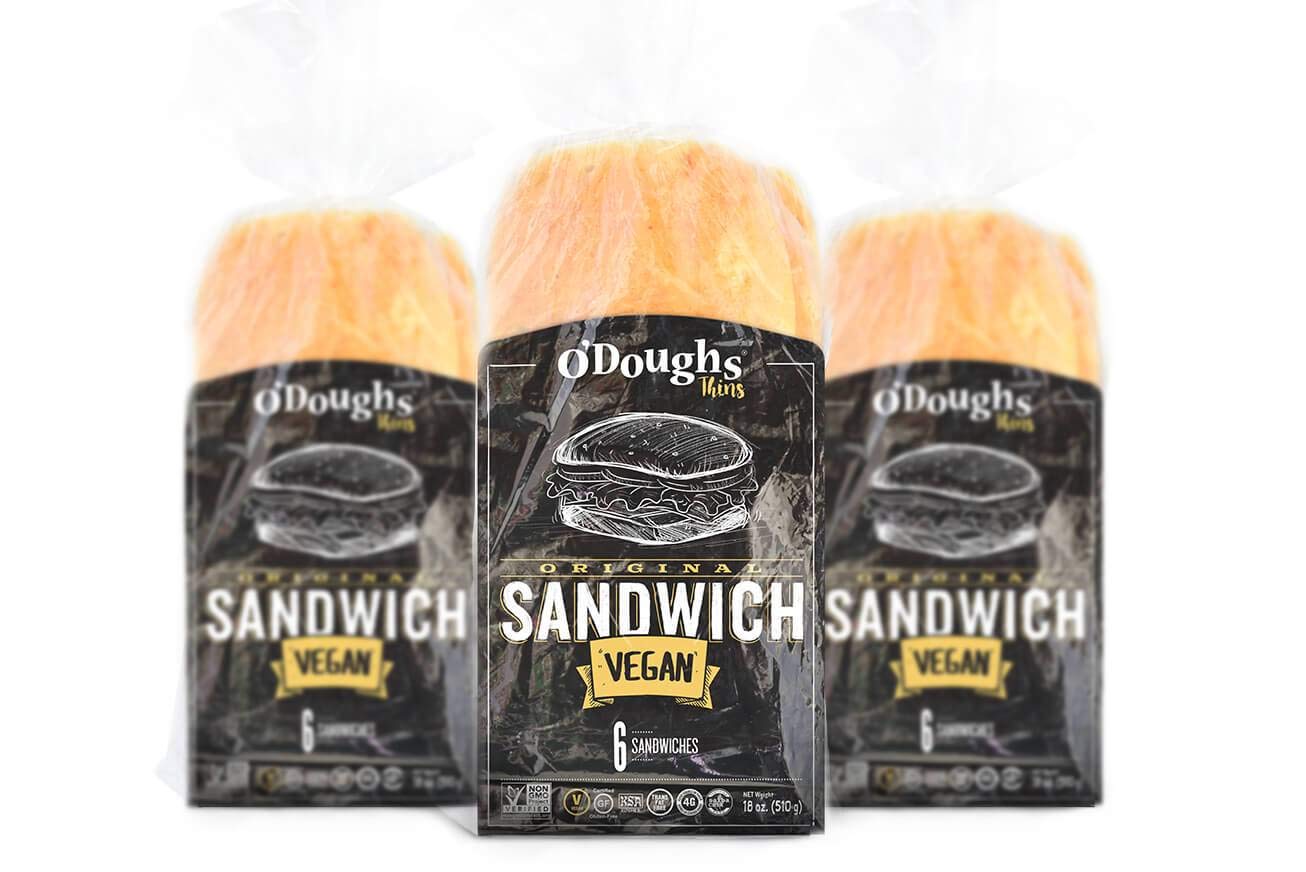 O'Dough Thins Gluten Free Sandwich Bread, Presliced Sandwich, 18 ounce [6 Packs]