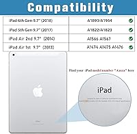 Vista 2 de ProCase - Funda para iPad de 9.7 pulgadas (24,6 cm) iPad 6ª/5ª generación 2018 2017/iPad Air 2/Air 1, funda de cuero premium con protección