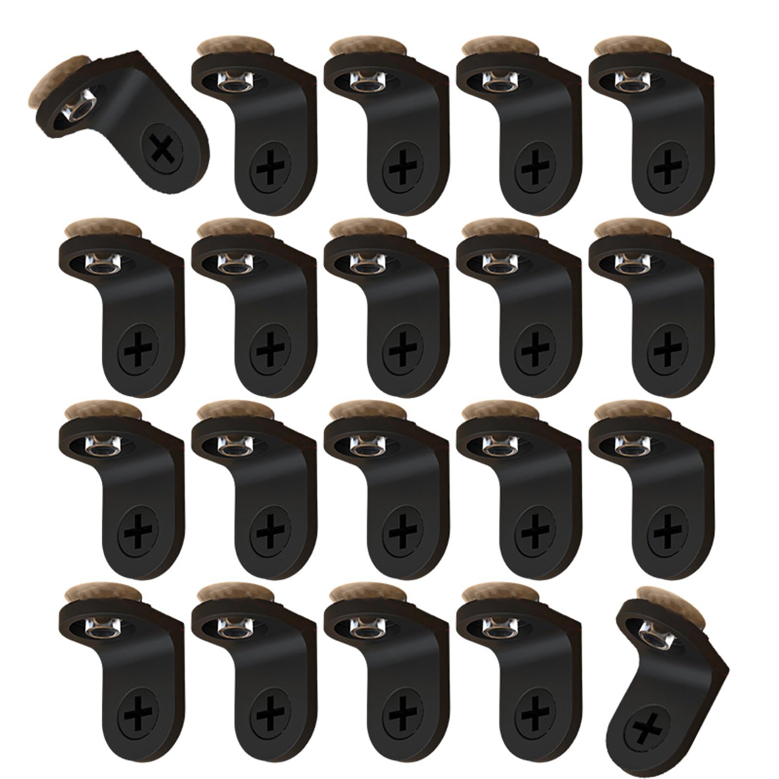 Fentency Black Alloy B Type 20Pcs Metal Alloy Shelf Parentheses Strong Closet Planner Backs For Closet Cabinet Shelves Metal Alloy Cabinet Backs