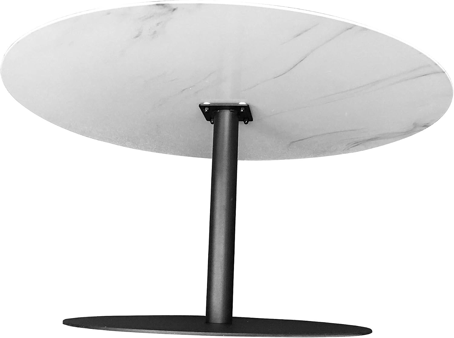 One-Day Sale: Up to 50% Off Leisure Space 30 Modern Round Coffee Table with Black Finish Metal Table Top and Black Metal Frame for Living Room and Home Office/Side Table/End Table/Accent Table