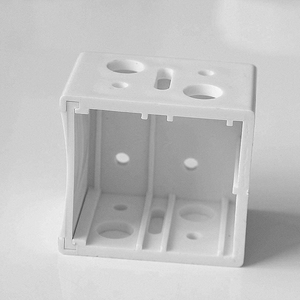Cutelec 4pcs Plastic Brackets 1" Blinds headrail Holders White Color for 1" Vinyl or Plastic Mini Blinds with a Square 1" x 1" headrail
