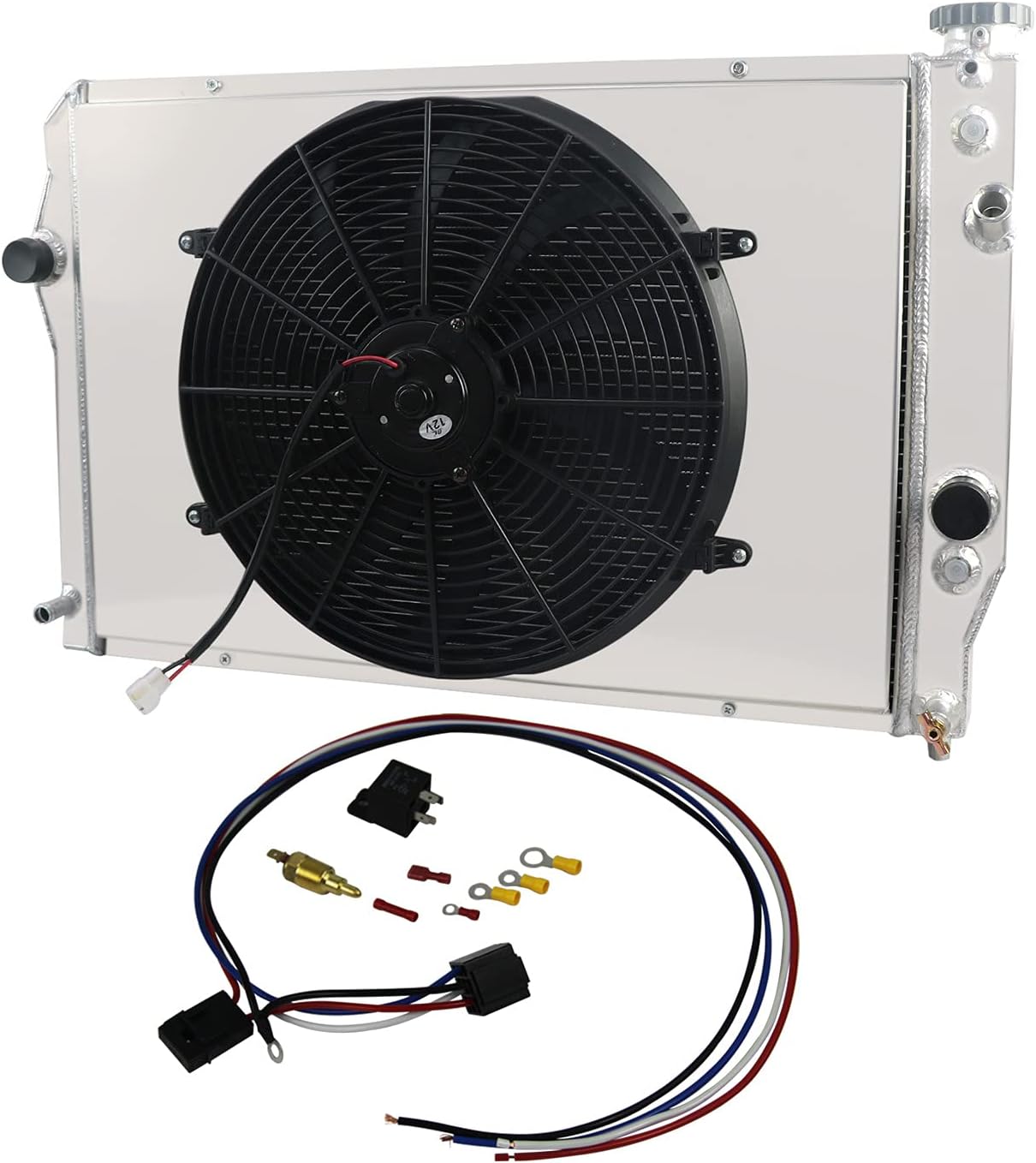 4Row Aluminum Radiator+Shroud Fan For 93-2002 Chevy Camaro Pontiac Firebird V8