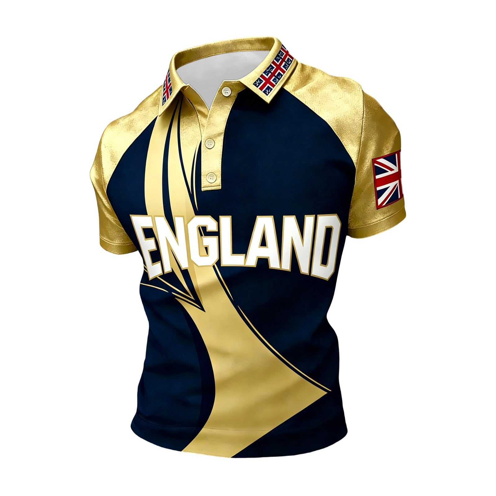 England St George's Cross Polo Shirt Classic Polo Shirt with Red England Flag Design Perfect for Football Fans Comfortable for Everyday Wear and Matches