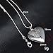 skyllc® Delicado Plata de Ley del Amor del corazón Caja de la...