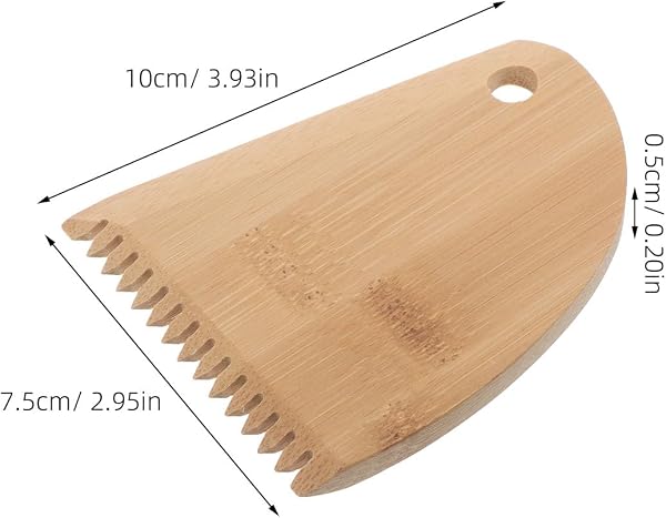 SOPOTUTU Raschietto per Cera da Surf in Legno con Pettine Integrato per Rimozione Precisa della Cera, Impugnatura Ergonomica, per Manutenzione Tavole da Surf - 2