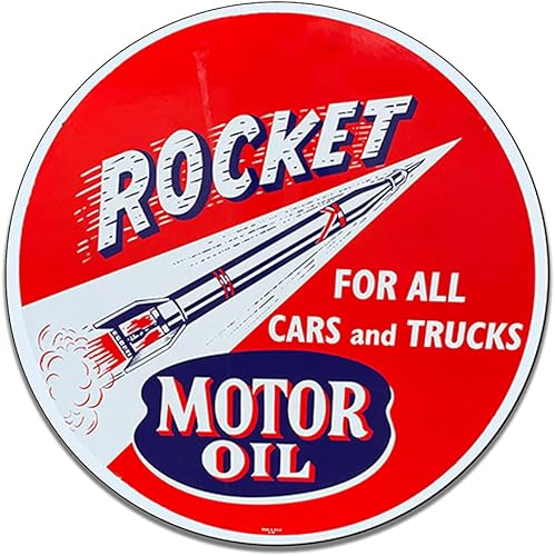 Miniatura 33 de Brotherhood Letrero de gas vintage de reproducción de letreros de metal vintage, letrero redondo de metal para garaje y hogar, 8 pulgadas de Nourse