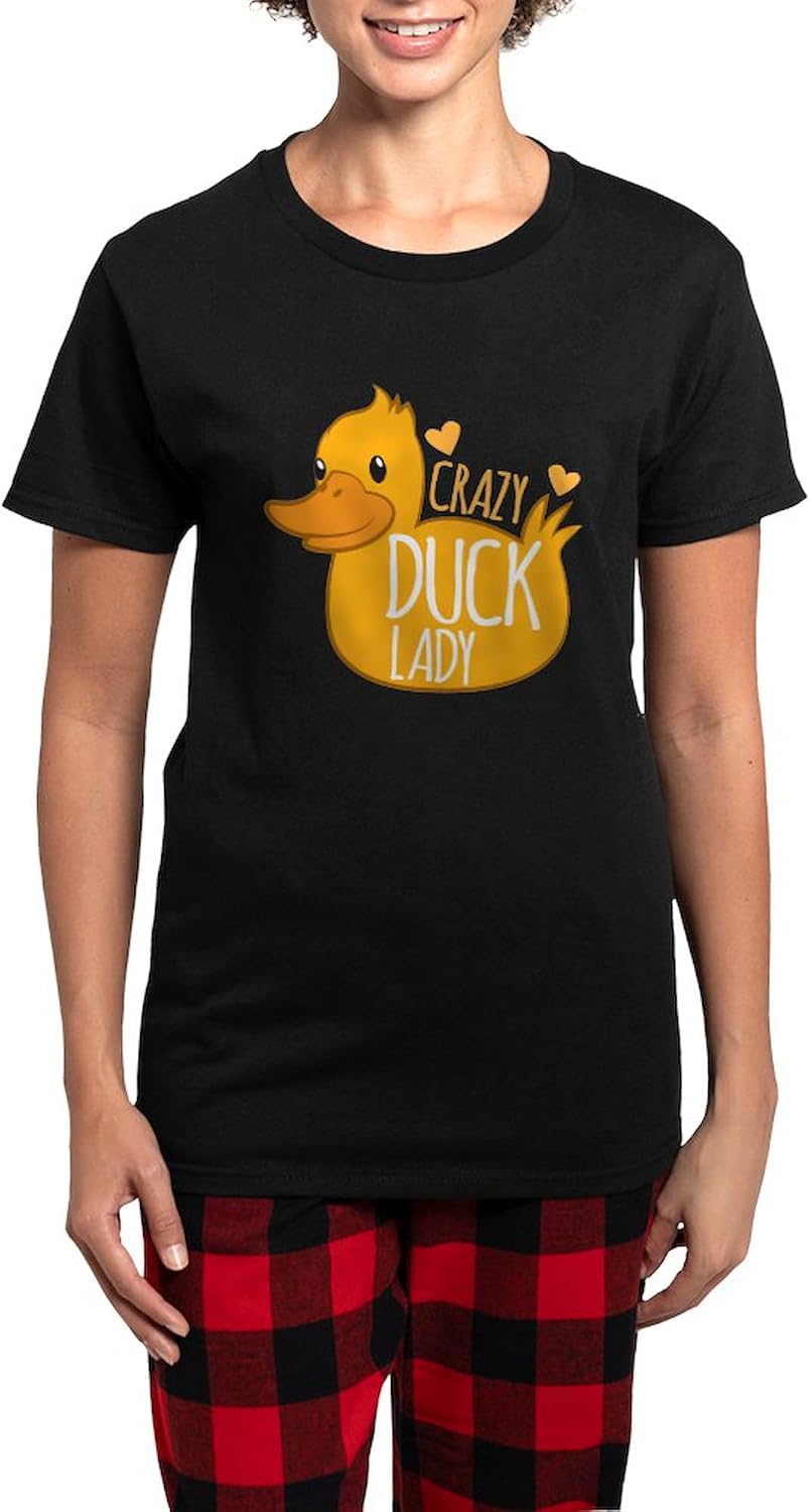 CafePress Crazy Duck Lady Pajamas Womens Novelty PJ Sleepwear