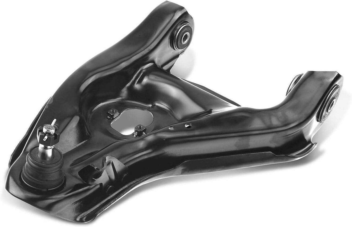 1pc Suspension Control Arm Assembly Front Left Driver Lower Side Black Stainless Rubber Stamped Steel with for GMC, for Chevy