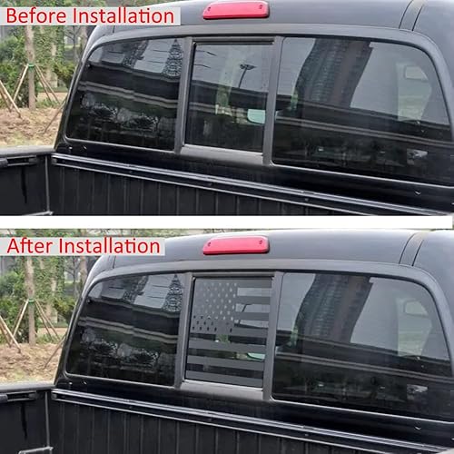 Miniatura 4 de Calcomanía de bandera estadounidense para ventana trasera central para Ford F150 F250 F350 2004-2014, calcomanía deslizante de la bandera de Estados