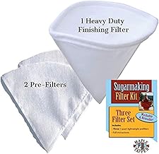 Maple Syrup Filter Set - 1 Qt. (3 pieces) - One Maple Syrup Making Heavy Duty Synthetic Filter and Two Pre Filters - REUSABLE – Perfect Size for at Home Maple Sugaring (1 Quart). Made in USA