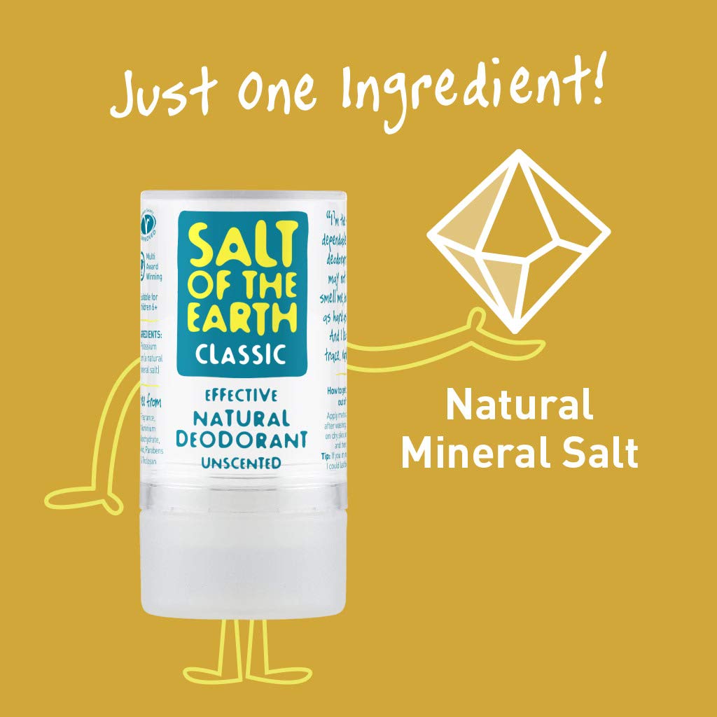 Natural Deodorant Crystal Classic by Salt of the Earth, Unscented