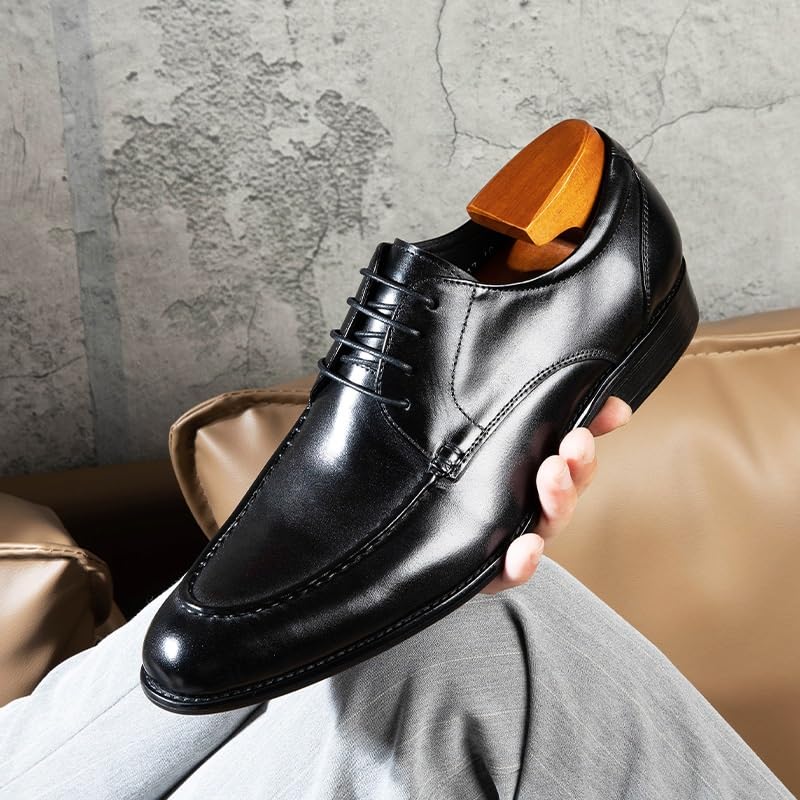 Men's Dress Shoes Casual Business Lace Up Oxfords Shoes Breathable Leather Wingtip Brogue Shoes Classic Pointed Toe Derbys for Men2