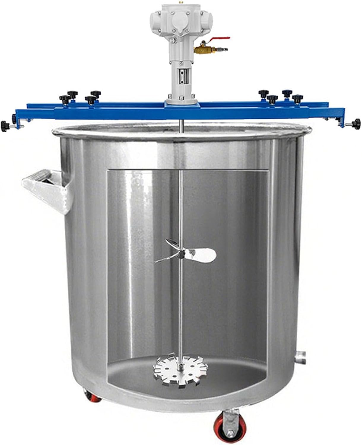 260 Gallon Pneumatic Automatic Paint Mixer,Chemical Mixing Equipment Adjustable Telescopic Knobs for Various Tote Sizes,Agitator for Coating Factories,Food Facilities,3cylinder