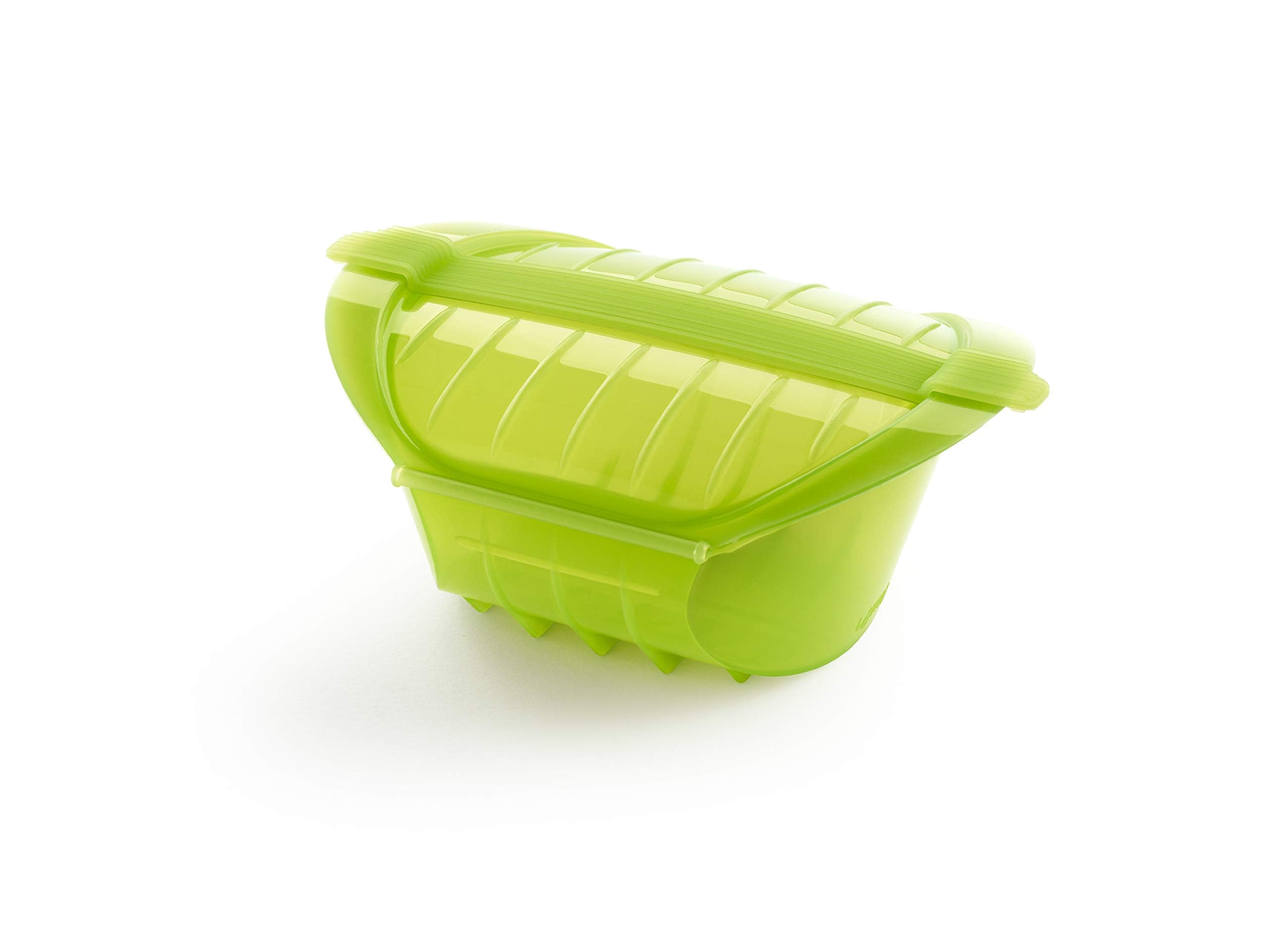 Lékué - Cocotte Ogya avec Filtre - Vert - 3-4 Personnes - Silicone Platine