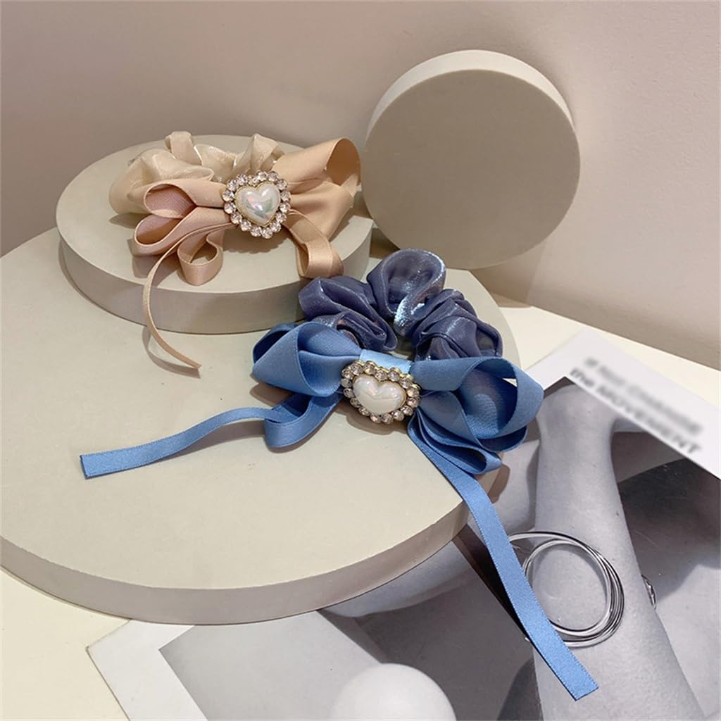 Sweet Retro Temperament Love Rhinestone Binding Headband Hair Accessories Rings